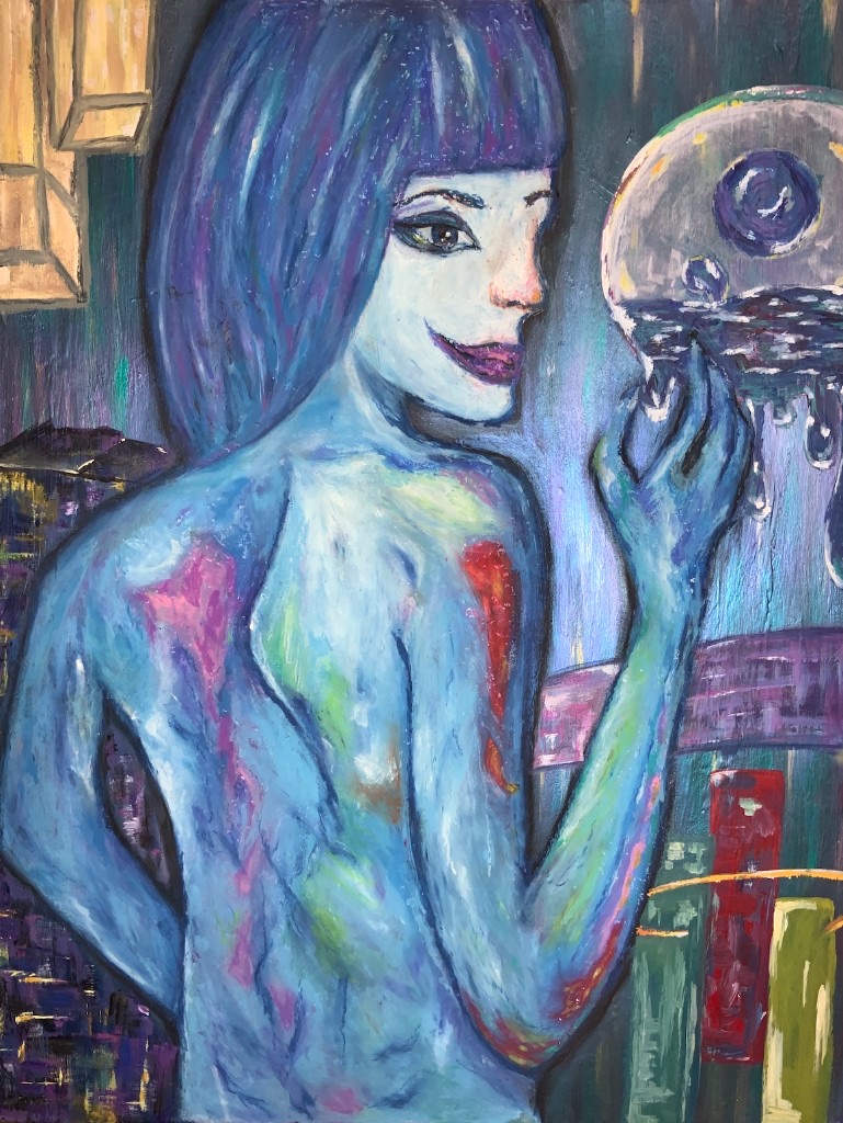 Tears — figure with translucent sphere