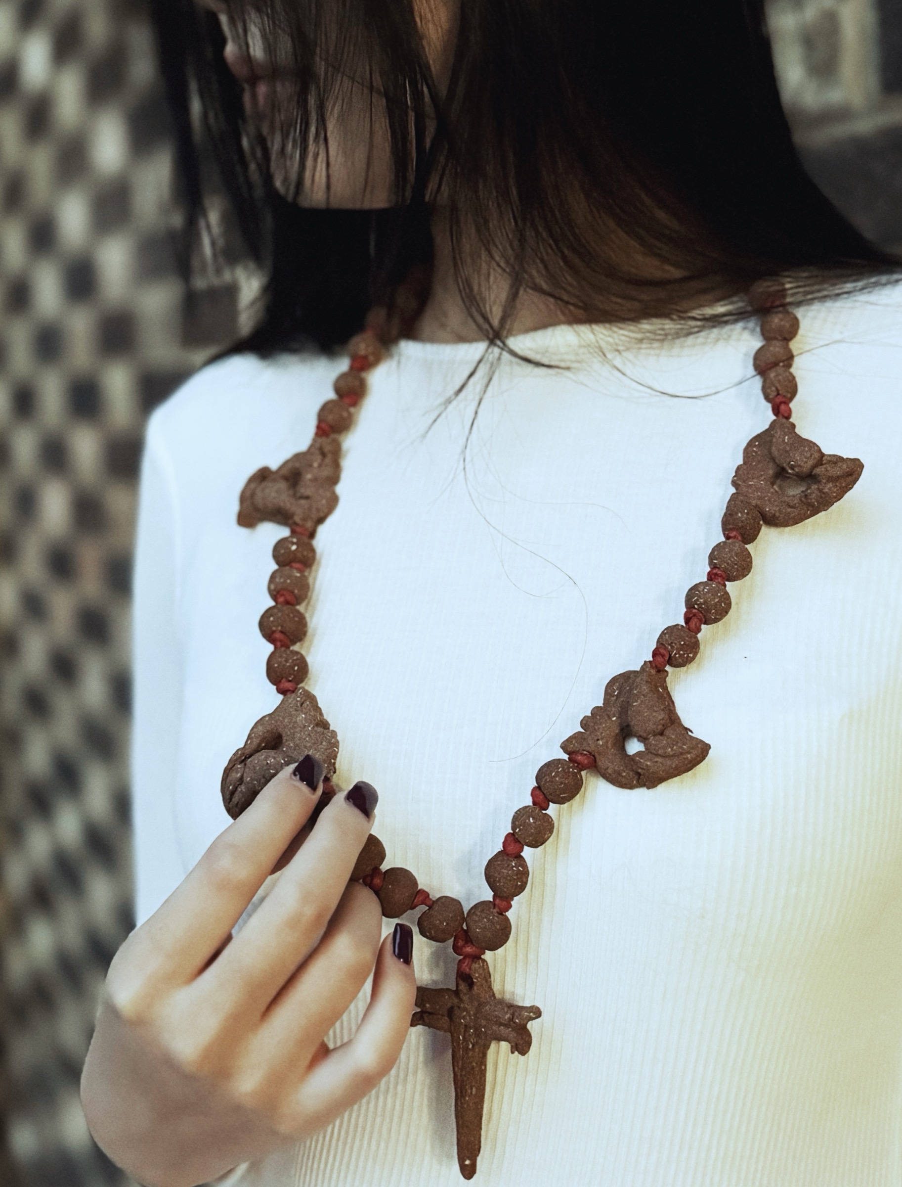 Dream Protection necklace worn on body