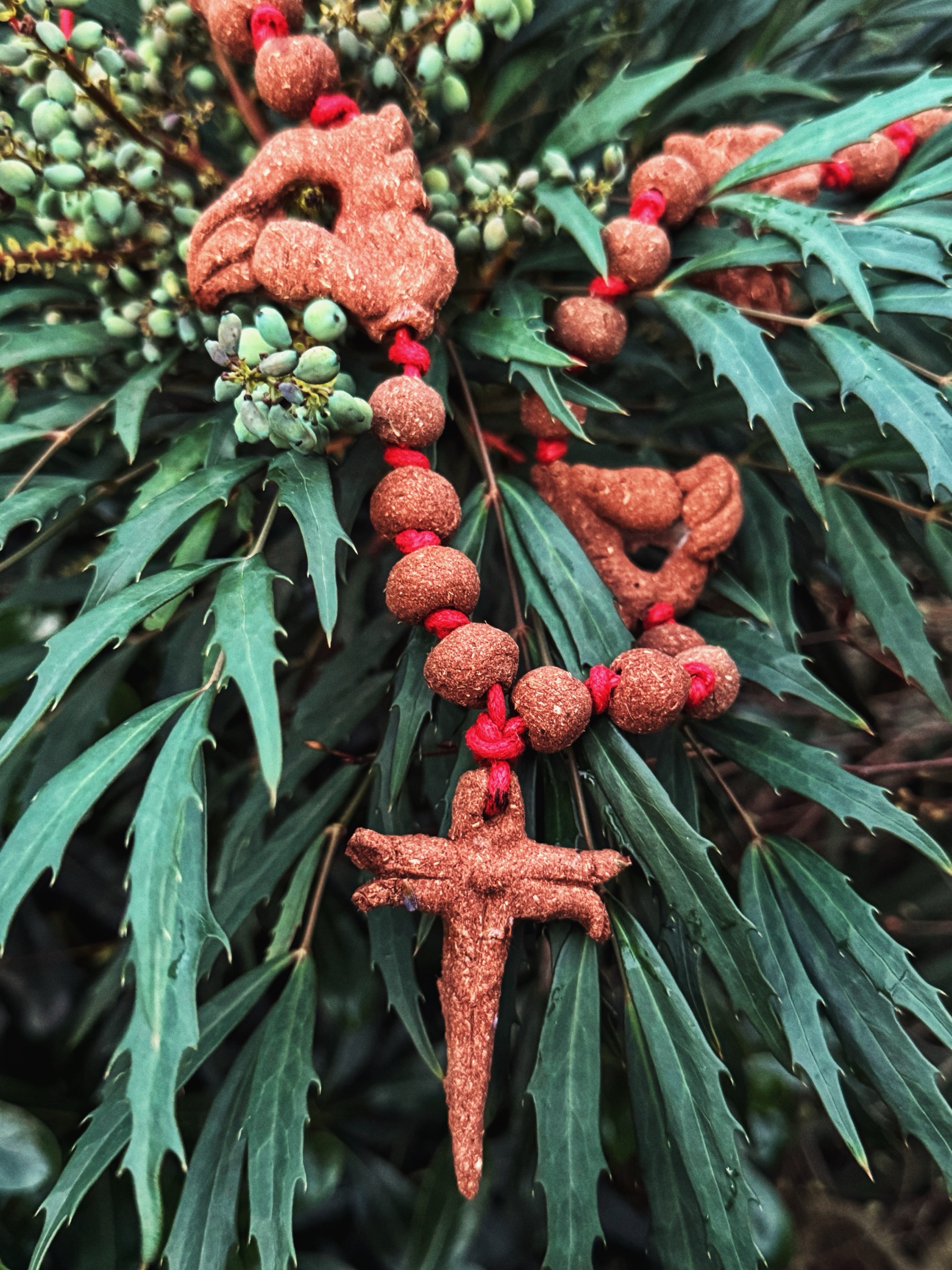 Dream Protection necklace photographed on foliage
