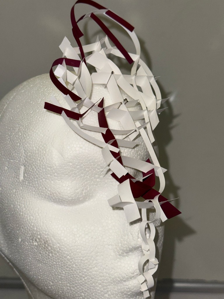 Lattice — mask on mannequin head, side