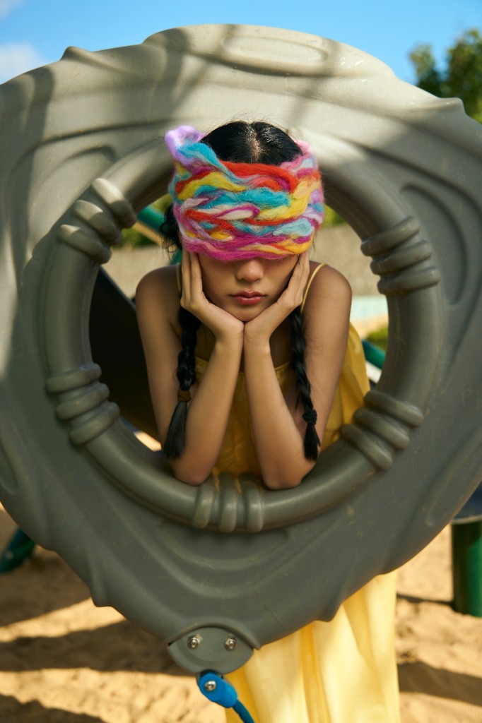 Soliloquy — wool felt headpiece