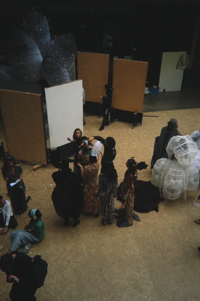 Central Saint Martins backstage in London